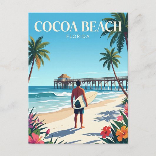 Cocoa Beach Florida Briefkaart (Voorkant)