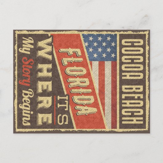 Cocoa Beach Florida Briefkaart (Voorkant)