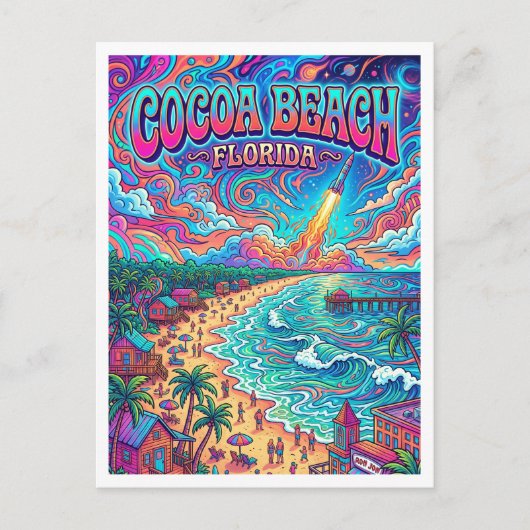 Cocoa Beach Florida Briefkaart (Voorkant)