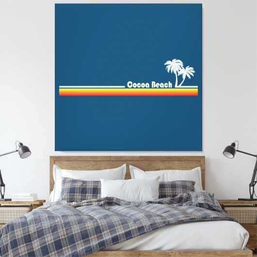 Cocoa Beach Florida Canvas Afdruk (Insitu (Slaapkamer))