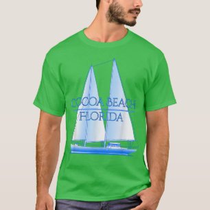 Cocoa Beach Florida Coastal Nautical Sailing Sailo T-shirt