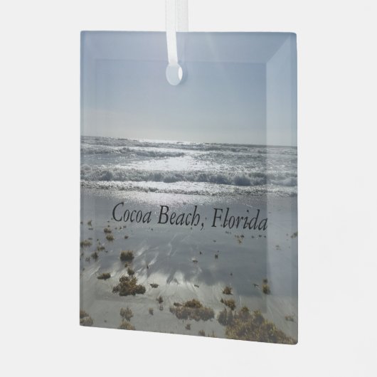 Cocoa Beach Florida Glas Ornament (Voorkant links)