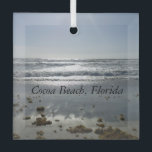 Cocoa Beach Florida Glas Ornament<br><div class="desc">Een ornament met een foto van Cocoa Beach,  Florida.</div>