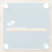 Cocoa Beach Florida Glazen Onderzetter (Achterkant)