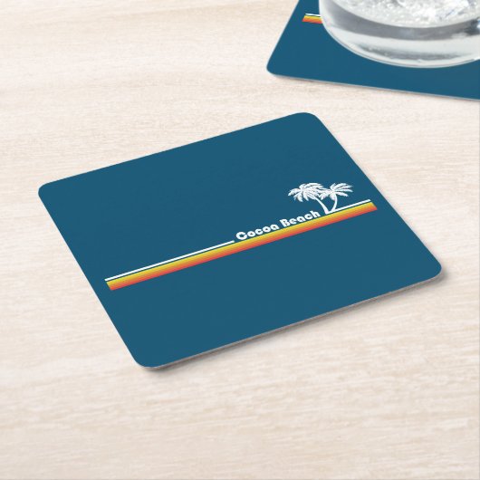 Cocoa Beach Florida Kartonnen Onderzetters (Schuin)