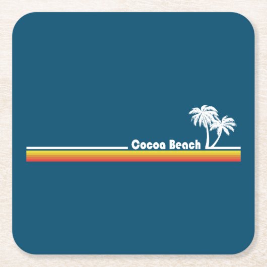 Cocoa Beach Florida Kartonnen Onderzetters (Voorkant)