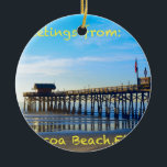 Cocoa Beach Florida Keramisch Ornament<br><div class="desc">vroege ochtend bij Cocoa Beach Pier</div>