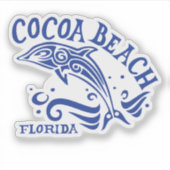 Cocoa Beach Florida met Dolphin Sticker (Voorkant)