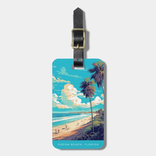 Cocoa Beach Florida Reis Bagage Labels (Voorkant verticaal)