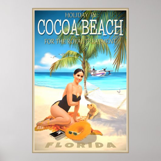 Cocoa Beach Florida Reisposter Princess Royal Poster (Voorkant)