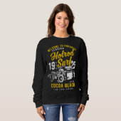 Cocoa Beach Florida Retro Hotrod Surf Distressed   Trui (Voorkant volledig)