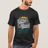 Cocoa Beach Florida Retro Sun Sand Surf Surfing Pa T-shirt (Voorkant)