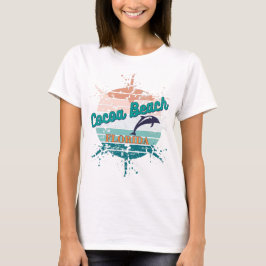 Cocoa Beach Florida Retro  Sunset T-shirt