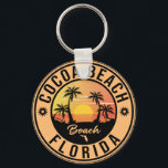 Cocoa Beach Florida souvenir Beach Vintage Travel Sleutelhanger<br><div class="desc">Cocoa Beach Florida Design. Zonneontwerp met je favoriete strand en zee van Florida,  geschikt voor Amerikaanse strandliefhebbers,  vooral die van Cocoa Beach houden.</div>