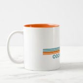 Cocoa Beach Florida Sun Palm Trees Tweekleurige Koffiemok (Links)