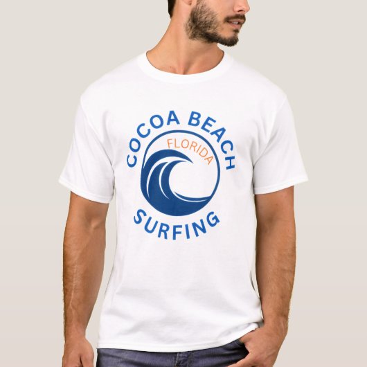 Cocoa Beach Florida Surfen T-Shirt (Voorkant)