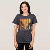Cocoa Beach Florida Surfen Tri-Blend Shirt (Voorkant volledig)