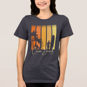 Cocoa Beach Florida Surfen Tri-Blend Shirt
