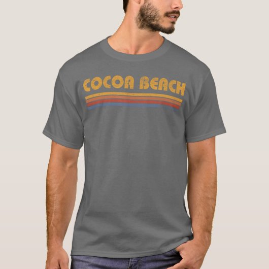 Cocoa Beach Florida  throwback vakantie Sou T-shirt (Voorkant)