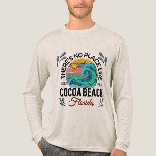 Cocoa Beach, Florida Tri-Blend Shirt (Voorkant volledig)
