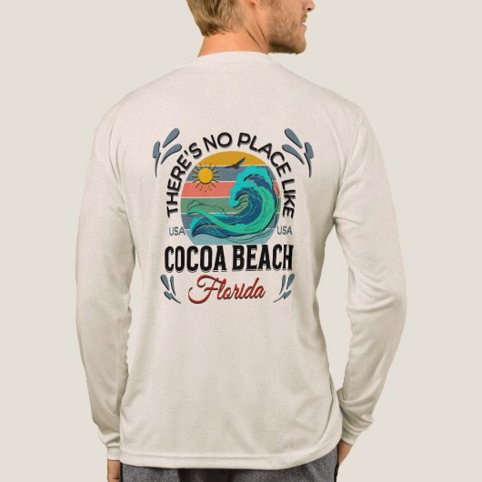 Cocoa  Beach, Florida Tri-Blend Shirt (Achterkant volledig)
