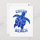 Cocoa Beach Florida Vacation Tribal Turtle Briefkaart (Voorkant / Achterkant)