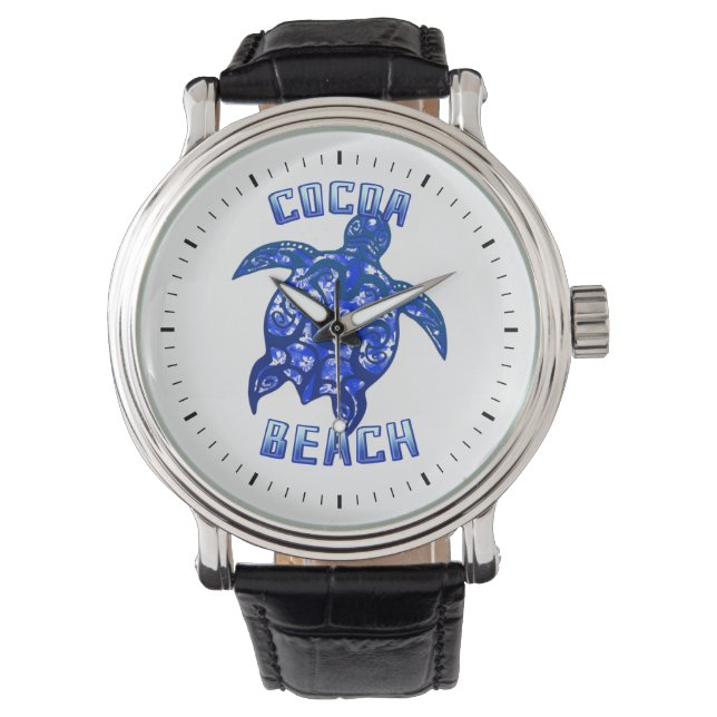 Cocoa Beach Florida Vacation Tribal Turtle Horloge (Voorkant)