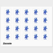 Cocoa Beach Florida Vacation Tribal Turtle Vierkante Sticker (Vel)
