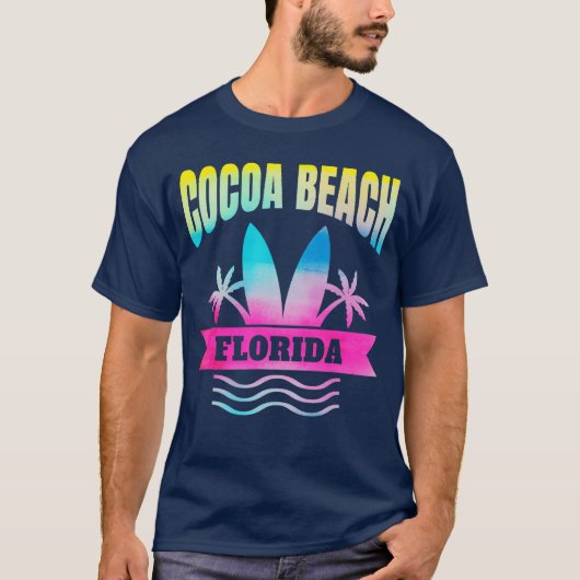 Cocoa Beach Florida Vakantie Souvenir voor mannen  T-shirt (Voorkant)