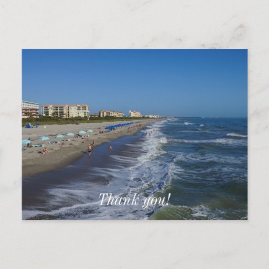 Cocoa Beach Kustlijn Briefkaart (Voorkant)