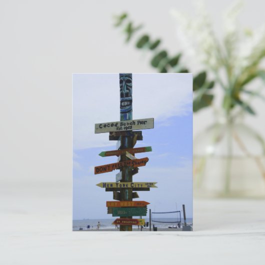 Cocoa Beach Landmark Briefkaart (Staand voorkant)