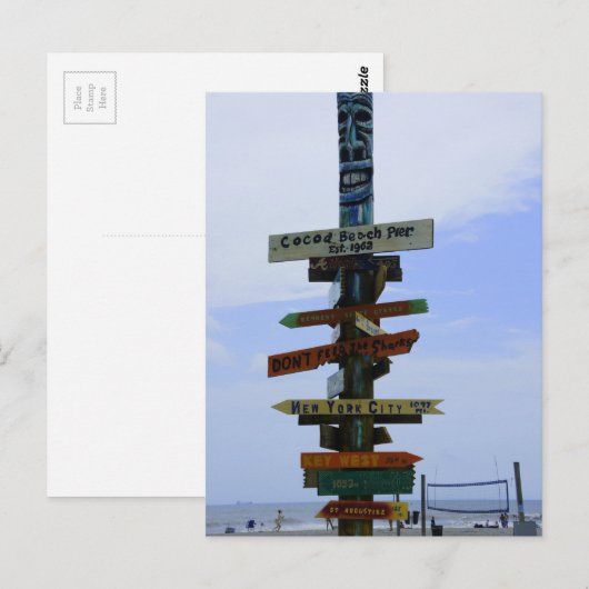 Cocoa Beach Landmark Briefkaart (Voorkant / Achterkant)