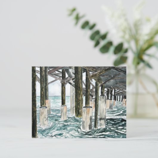 Cocoa Beach Pier Briefkaart (Staand voorkant)