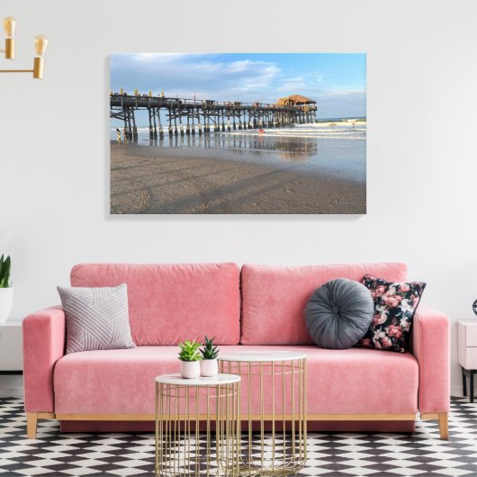 Cocoa Beach Pier Florida Foto's Canvas Afdruk (Insitu (Woonkamer))