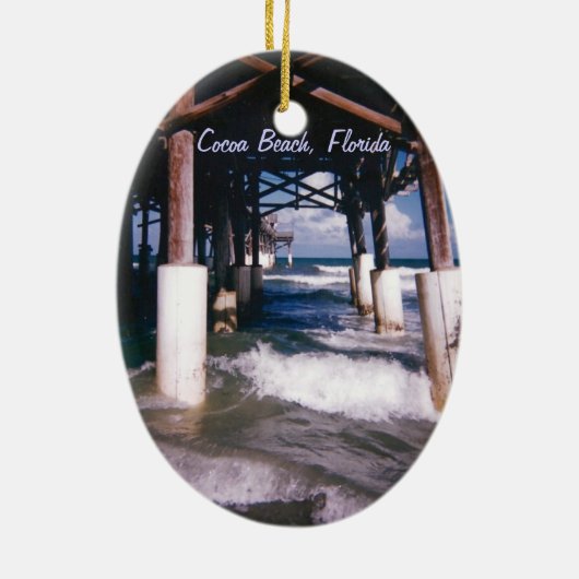 Cocoa Beach Pier Keramisch Ornament (Achterkant)
