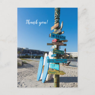 Cocoa Beach Tiki Totem Bedankkaartje Briefkaart