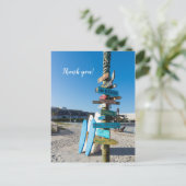 Cocoa Beach Tiki Totem Bedankkaartje Postkaart (Staand voorkant)