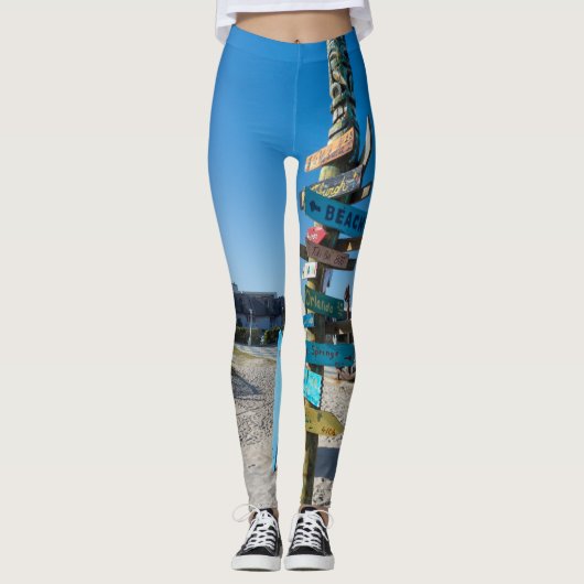 Cocoa Beach Tiki Totem Leggings (Voorkant)