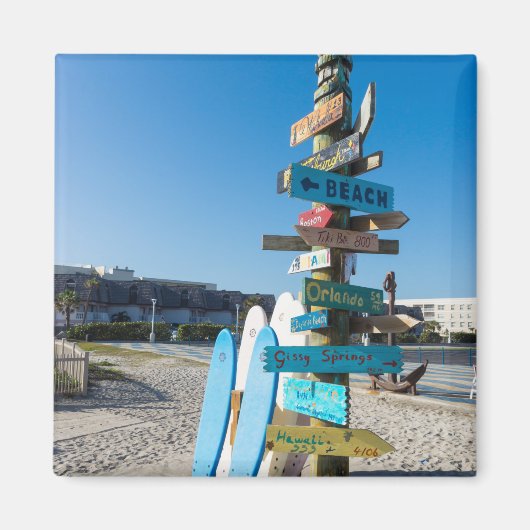 Cocoa Beach Tiki Totem Magneet (Voorkant)