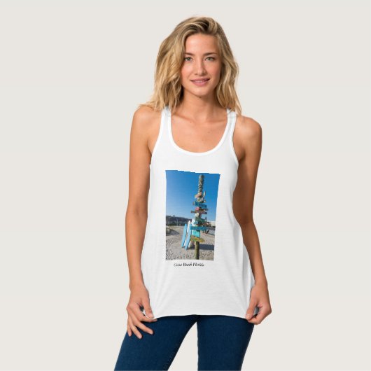 Cocoa Beach Tiki Totem Tanktop (Volledige Voorkant)