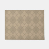 Cocoa Brown Argyle Deurmat (Voorkant)