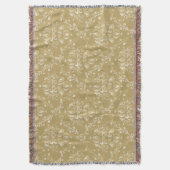 Cocoa Brown Damask Deken (Voorkant Verticaal)