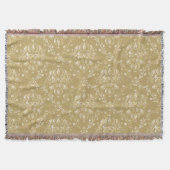 Cocoa Brown Damask Deken (Voorkant)