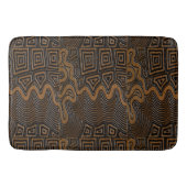 Cocoa Brown geometrische Kuba doek Badmat (Voorkant)