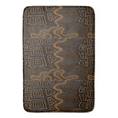 Cocoa Brown geometrische Kuba doek Badmat (Voorkant Verticaal)