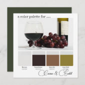 Cocoa Brown Gold legant Colour Palette Card Kaart (Voorkant / Achterkant)