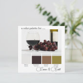 Cocoa Brown Gold legant Colour Palette Card Kaart (Staand voorkant)