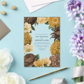 Cocoa Brown, Golden Caramel & Soft Butter Wedding Acryl Uitnodigingen (Insitu (Huwelijk))