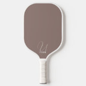 Cocoa Brown Monogrammed Pickleball Paddle (Voorkant)