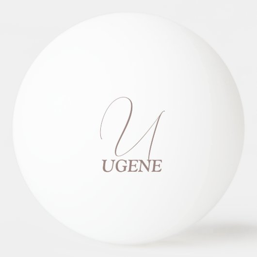 Cocoa Brown Monogrammed Pingpongbal (Voorkant)